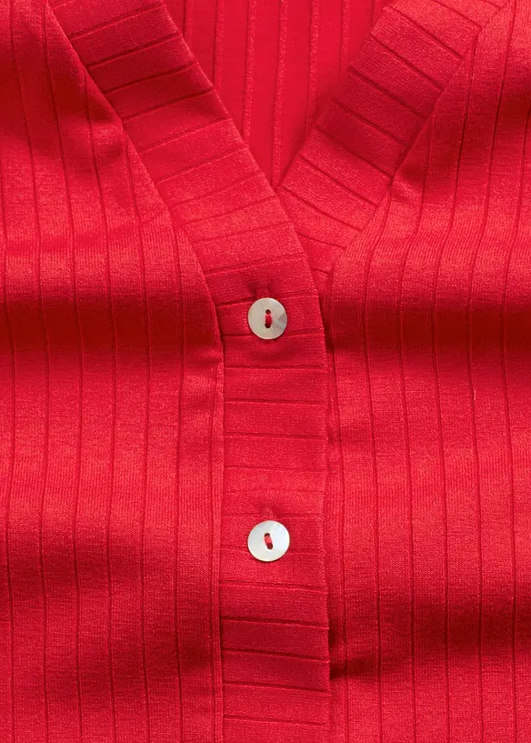 Ribbet vest i strikket stil, bonprix