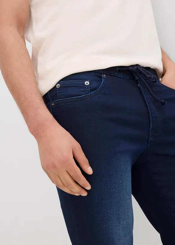 Sweat bermudashorts i denim med komfortlinning, Regular Fit (2-pack), bonprix