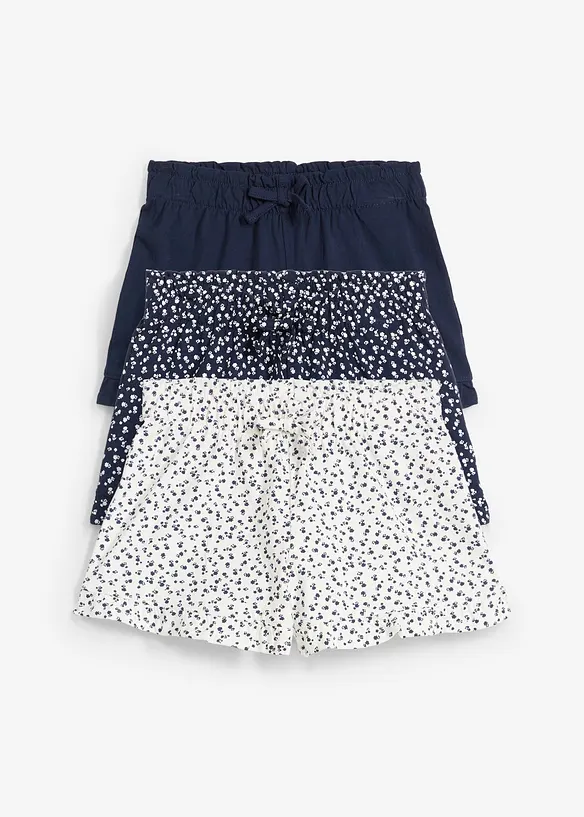 Jerseyshorts i 100% økologisk bomull (3-pack), bonprix