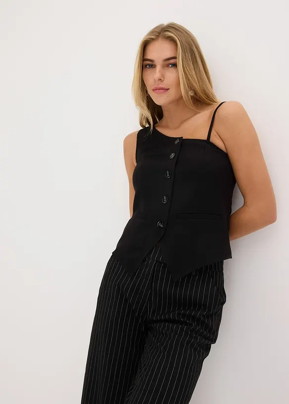 Vest med knappestolpe, bonprix