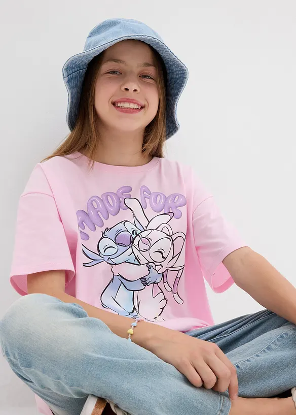 Topp i 100% bomull med Disney-motiv Stich, Lilo & Stitch