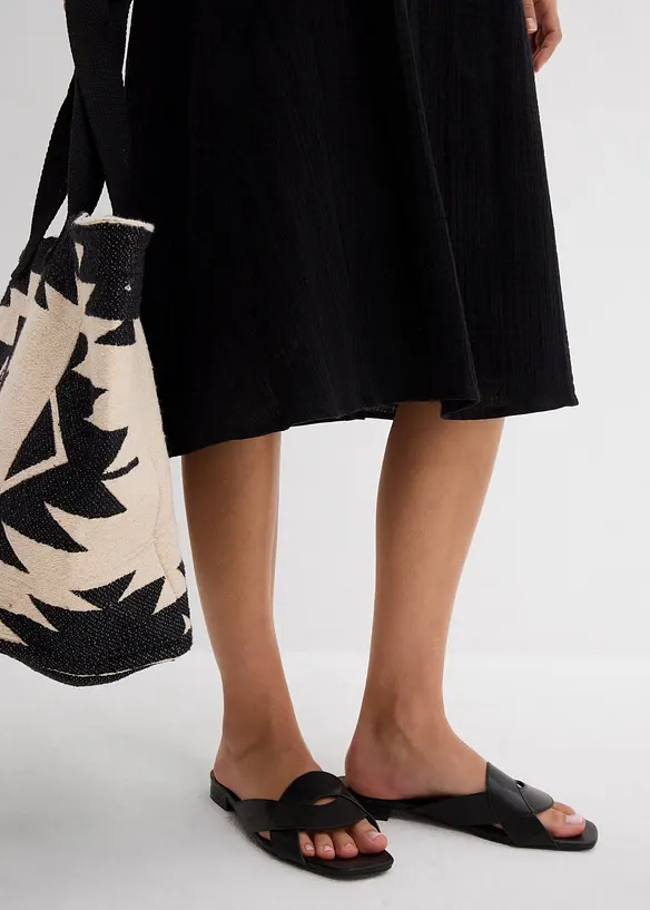 Stroppekjole i myk musselin, bonprix