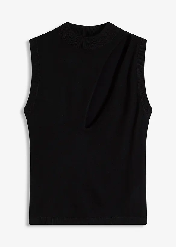 Strikket topp med cut-out, bonprix