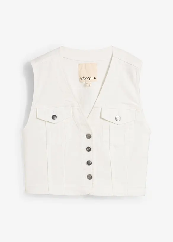 Jeansvest med stretch, bonprix