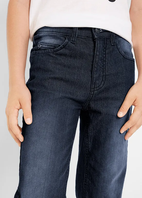 Slim Fit-jeans med stretch og regulerbar linning, Straight, bonprix