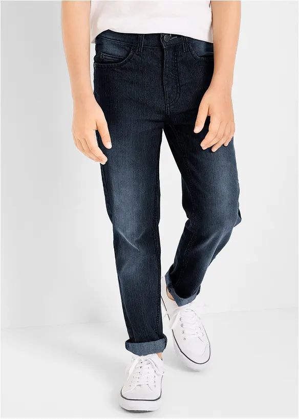 Slim Fit-jeans med stretch og regulerbar linning, Straight, bonprix