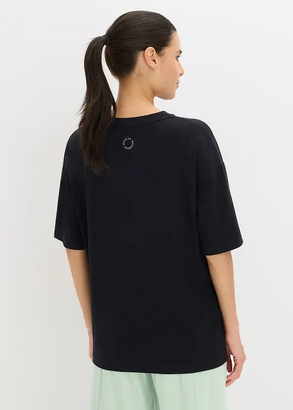 Oversized treningstopp med bomull, hurtigtørkende, bonprix