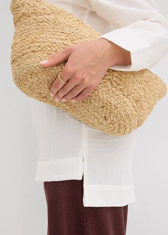 Skjortebluse i lett viskosemiks, bonprix