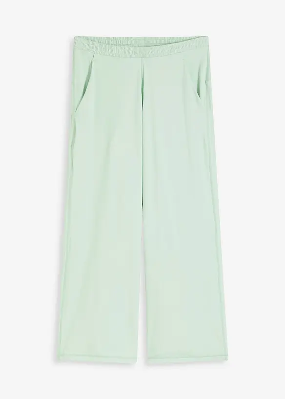 Behagelig treningsbukse i hurtigt&oslash;rkende materiale med vide ben, bonprix