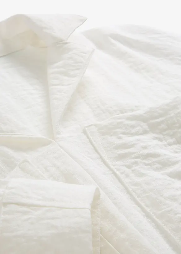 Skjortebluse i lett viskosemiks, bonprix