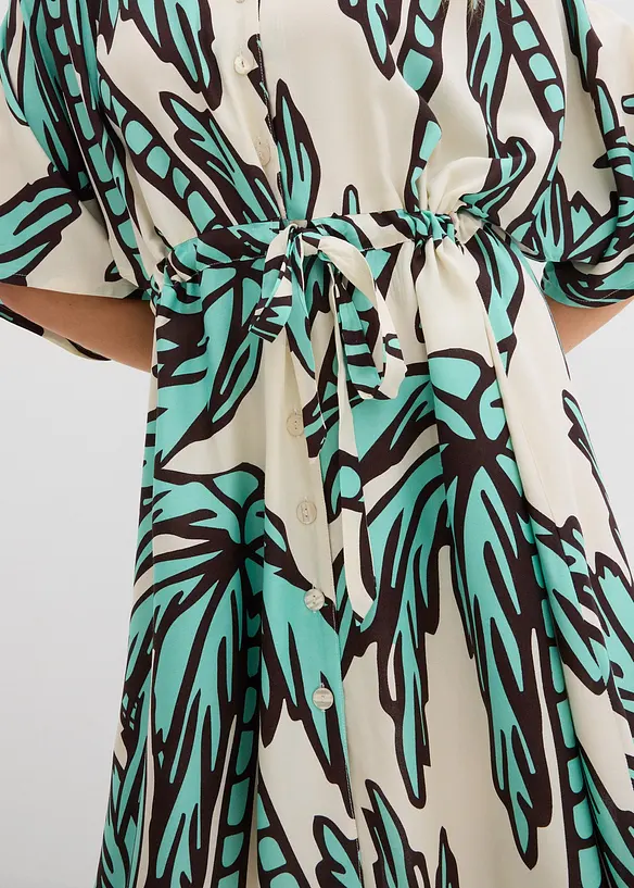 Minikjole i lett viskose med kimono-ermer, bonprix