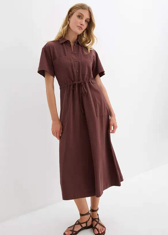 Jerseykjole i bomull med elastan, bonprix