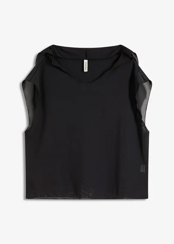 Transparent strandtopp med hette, bonprix