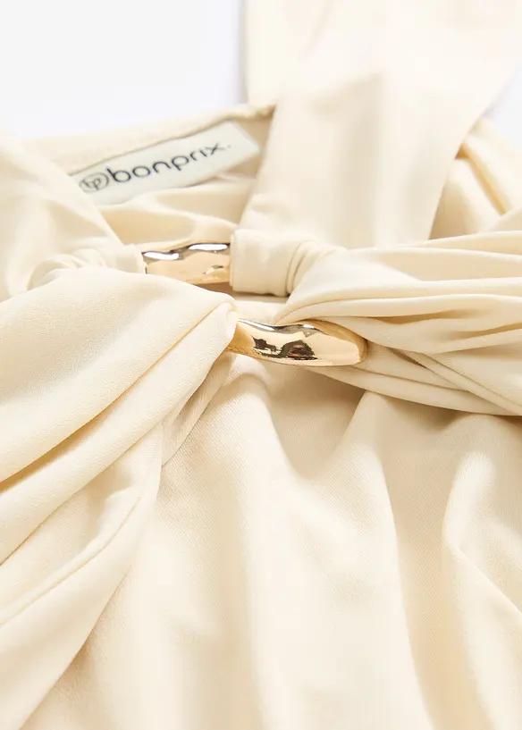Halterneck-topp med hamret pyntespenne, bonprix