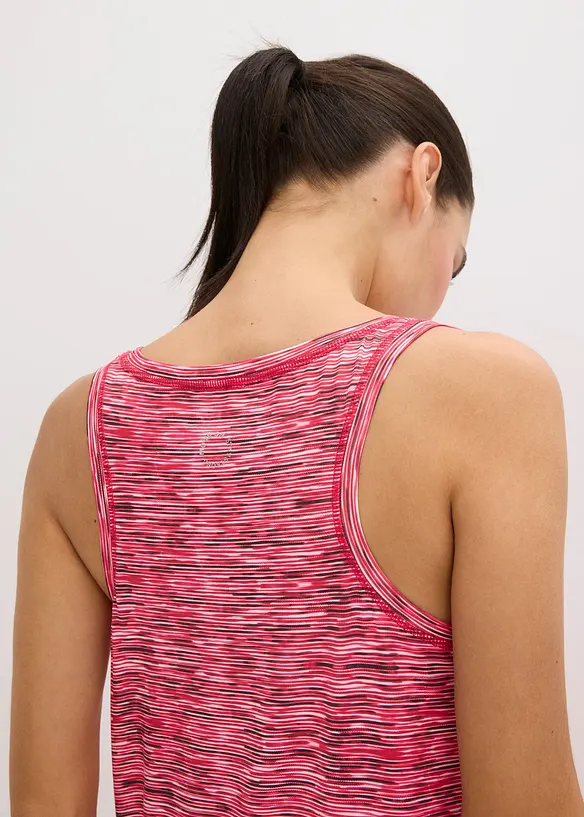 Treningstopp med racerback, hurtigtørkende, bonprix