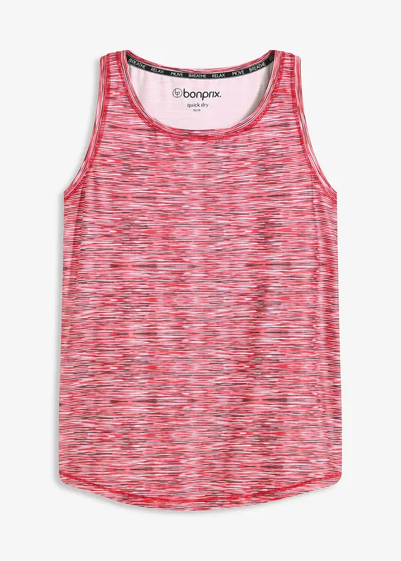 Treningstopp med racerback, hurtigtørkende, bonprix