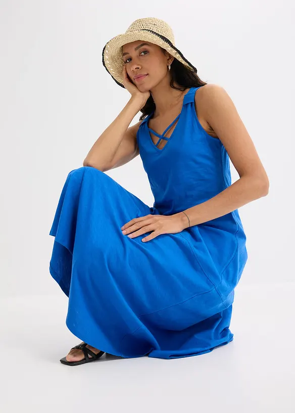 Stroppekjole i 100% &oslash;kologisk bomull, bonprix