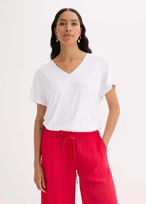 Oversized topp i myk viskosemiks, bonprix