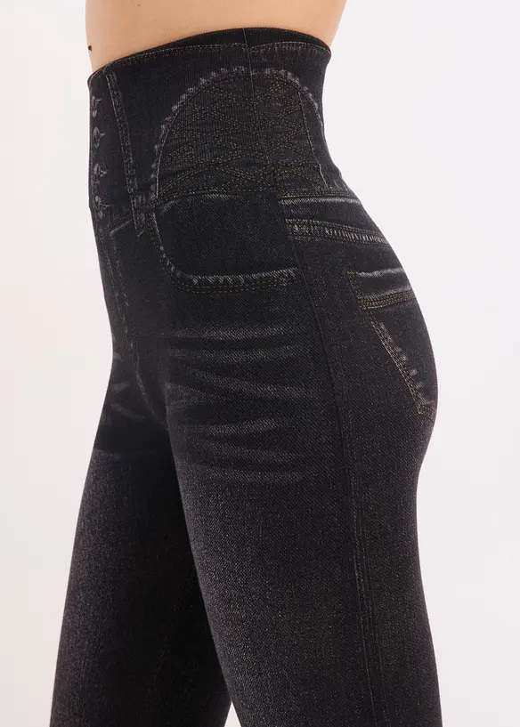 Shape seamless leggings i jeans-look, sterkt figurformende, bonprix