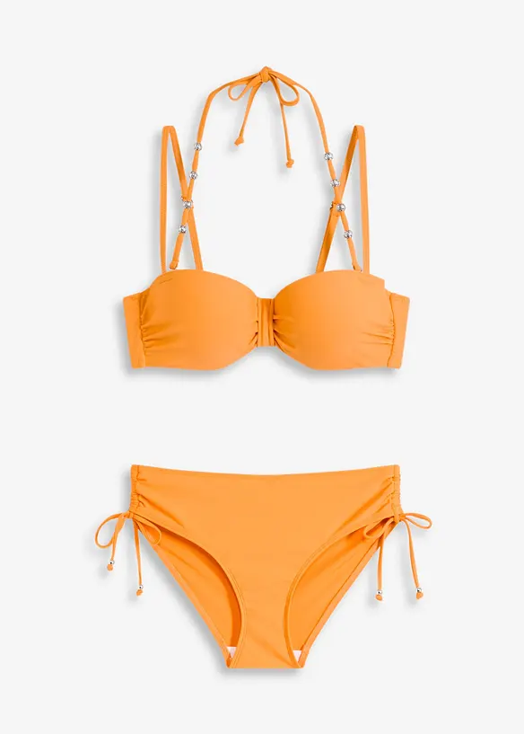 Balconette-bikini med avtagbare halterneck-stropper (2-delt sett), bonprix