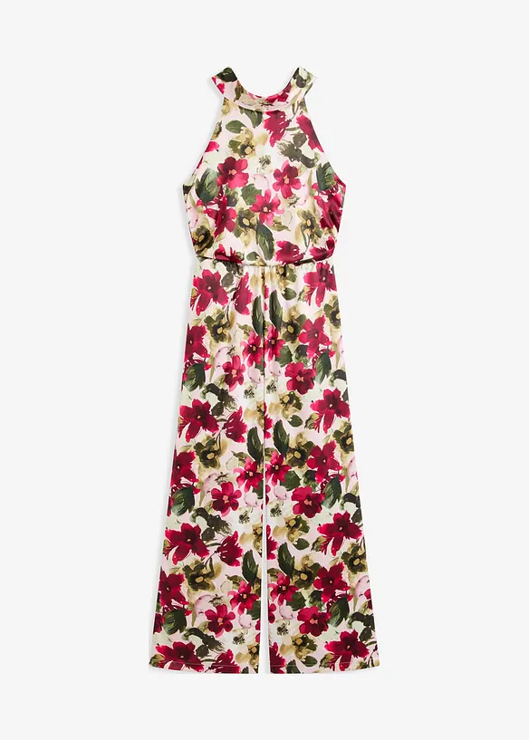 Jumpsuit i glinsende sateng, bonprix