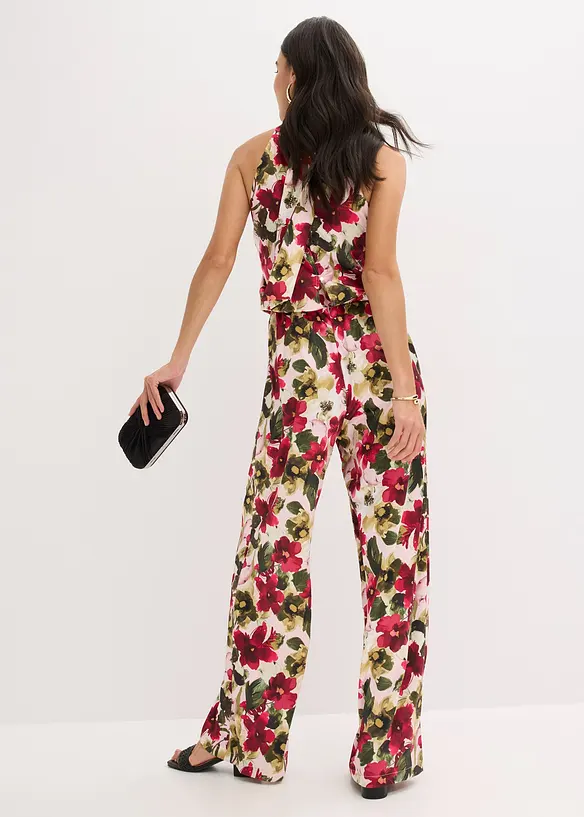 Jumpsuit i glinsende sateng, bonprix
