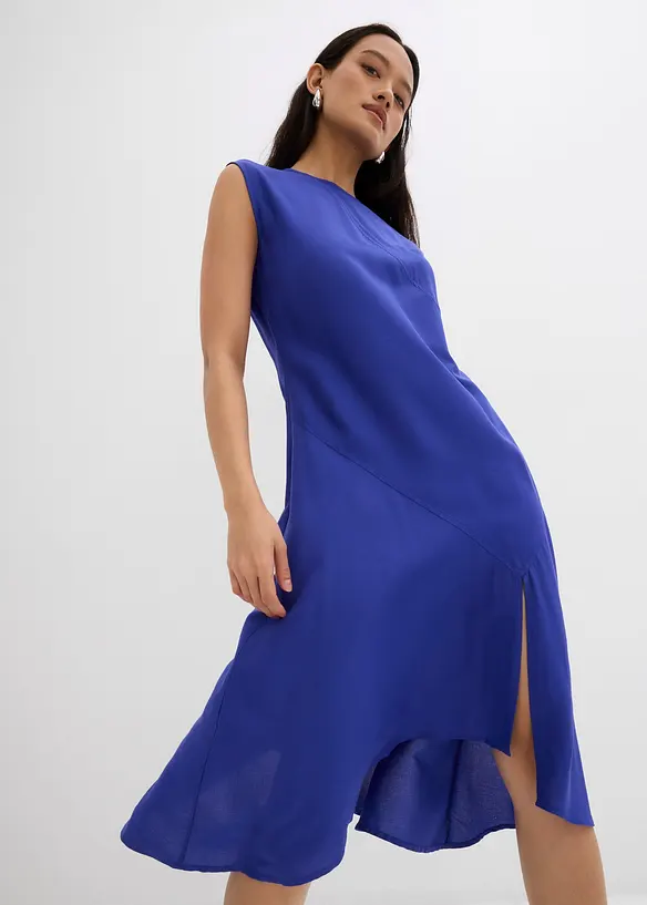Asymmetrisk midikjole av fin viskose, bonprix