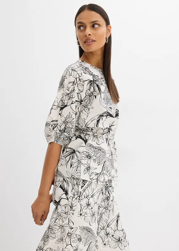 Kortermet bluse av 100% bomull, bonprix