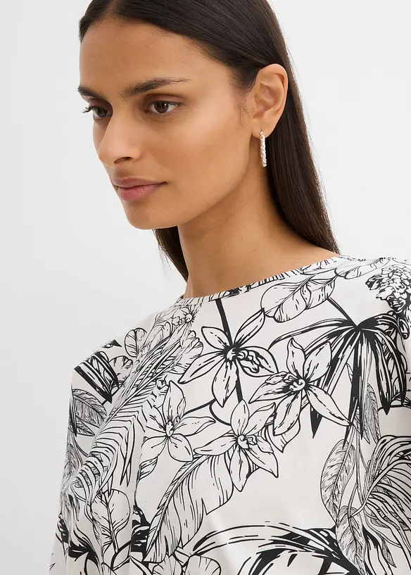Kortermet bluse av 100% bomull, bonprix