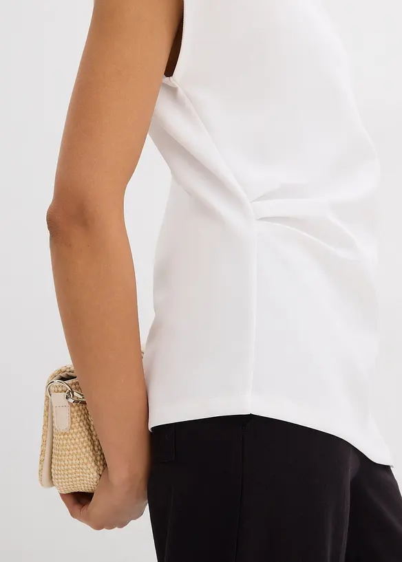 Asymmetrisk topp i behagelig scuba-materiale, bonprix