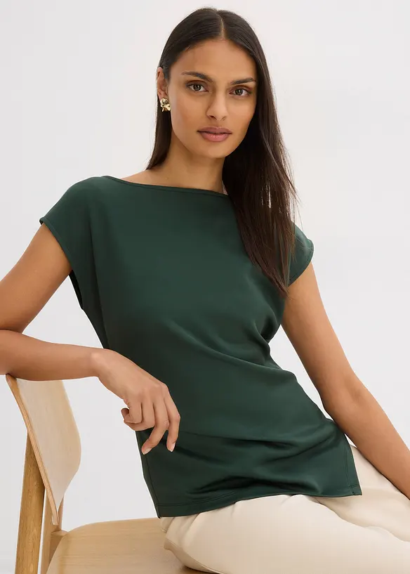 Asymmetrisk topp i behagelig scuba-materiale, bonprix