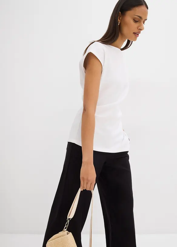 Asymmetrisk topp i behagelig scuba-materiale, bonprix