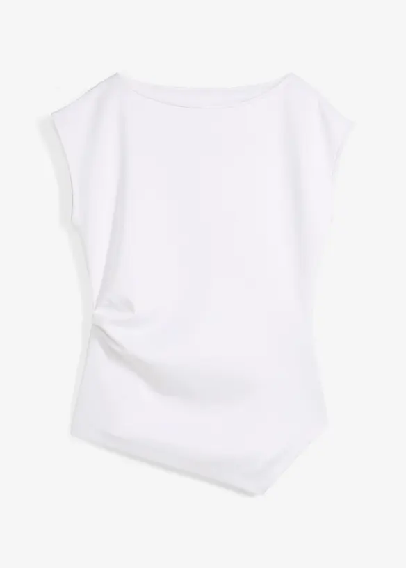 Asymmetrisk topp i behagelig scuba-materiale, bonprix