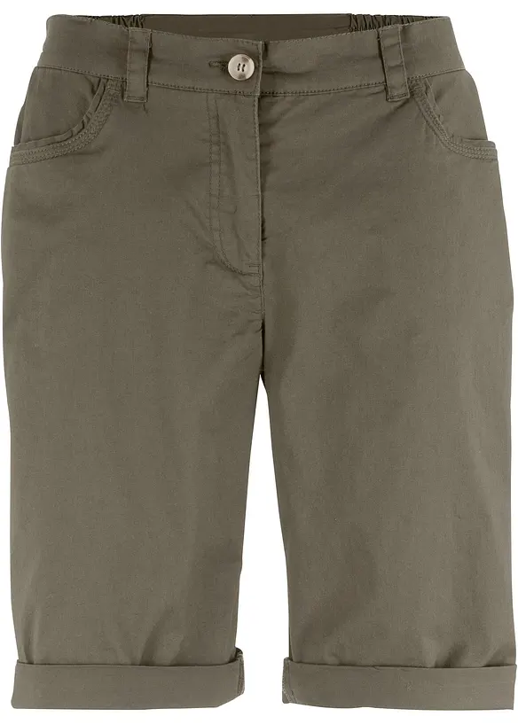 Papertouch-bermudashorts i bomull med komfortlinning, bonprix