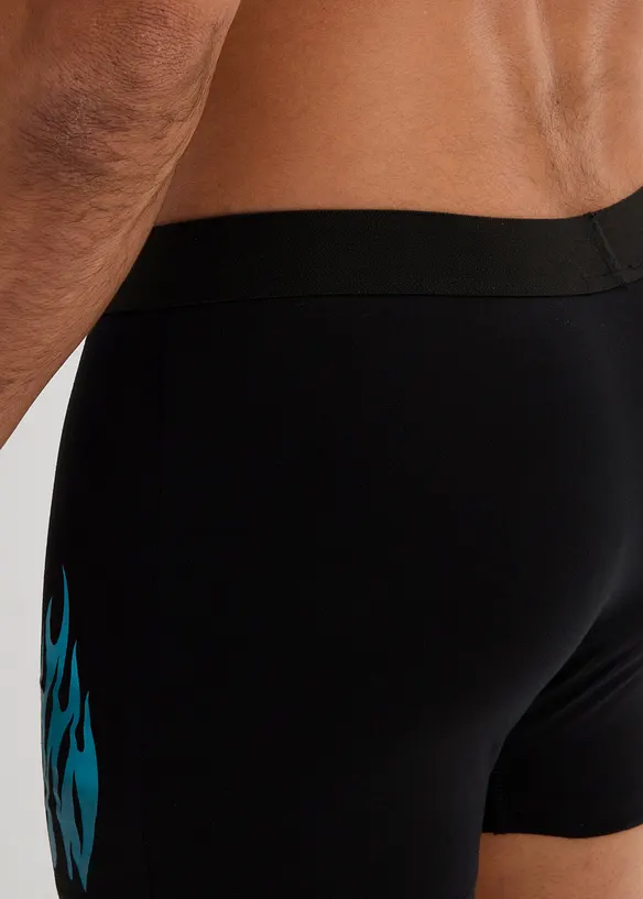Ettersittende boksershorts med bomull og lange ben (3-pack), bonprix
