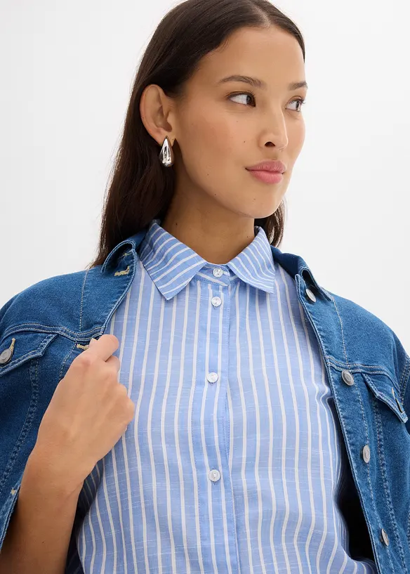 Kortermet bluse av 100% bomull, bonprix