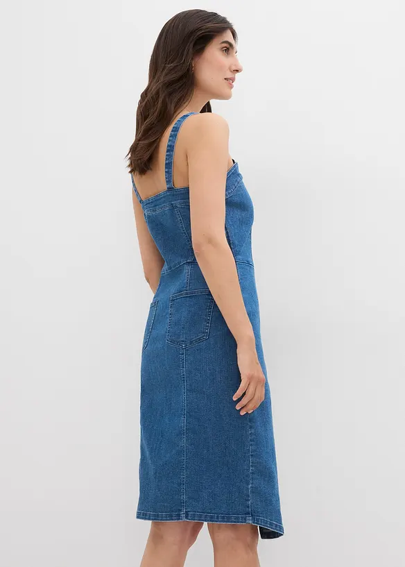 Denimkjole i omslagsstil, bonprix