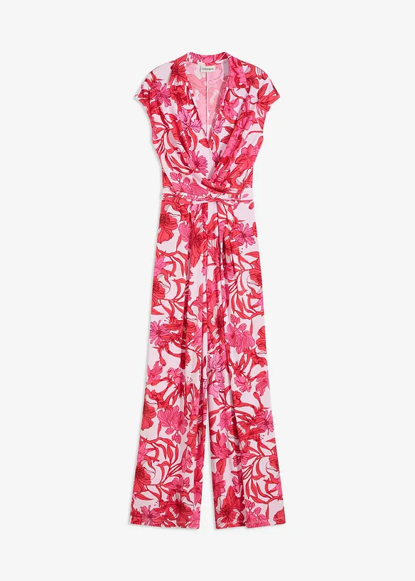 Jumpsuit i jersey med trykk, bonprix