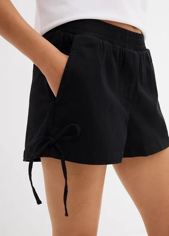 Pull on-shorts i elastisk bomullsmiks, bonprix