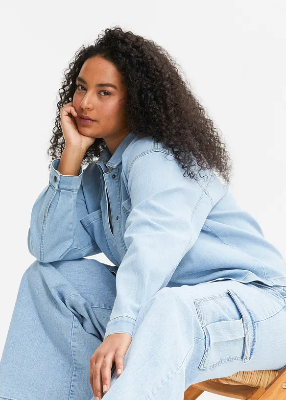 Cargojeans Mid Waist, Wide Leg, bonprix