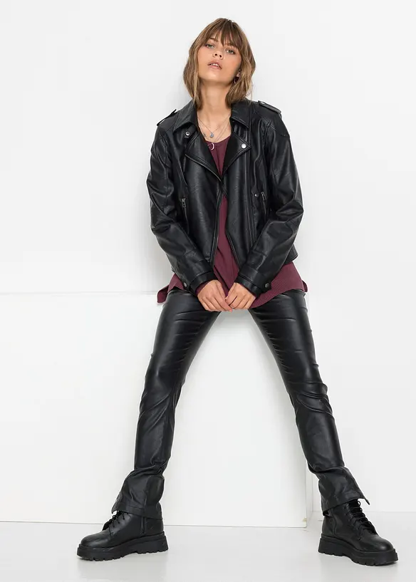 Oversized, strikket genser i viskosemiks, bonprix