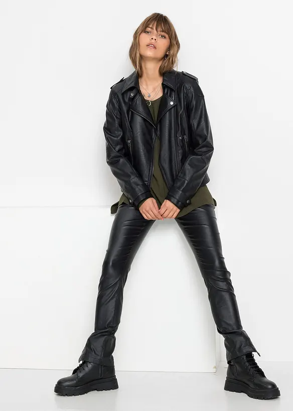Oversized strikkegenser i viskosemiks, bonprix