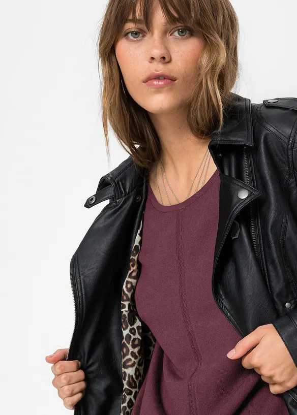 Oversized, strikket genser i viskosemiks, bonprix