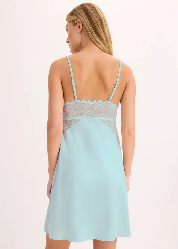 Neglisj&eacute; i glinsende materiale, bonprix