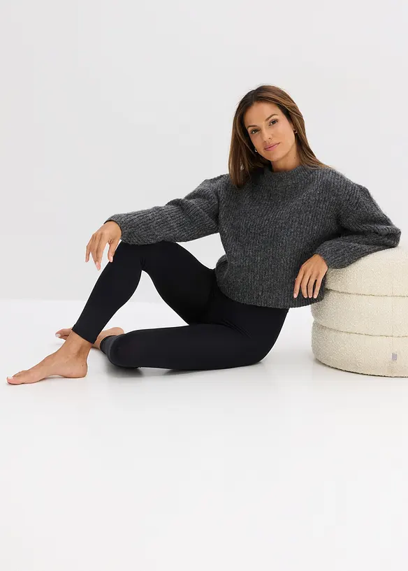 Leggings i termofleece 140 den, bonprix
