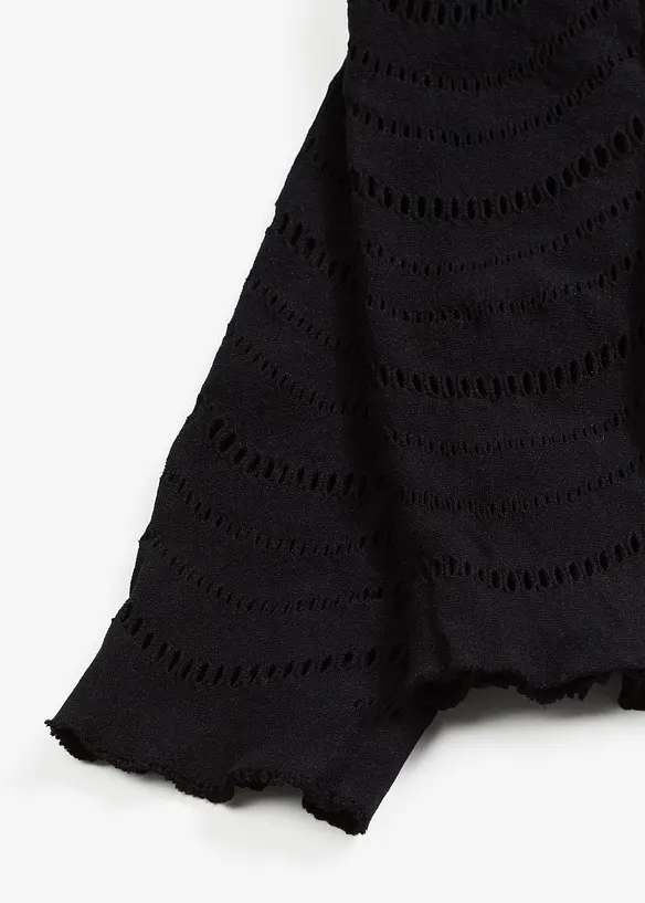 Leggings med komfortlinning og hullbroderi 80 DEN, bonprix