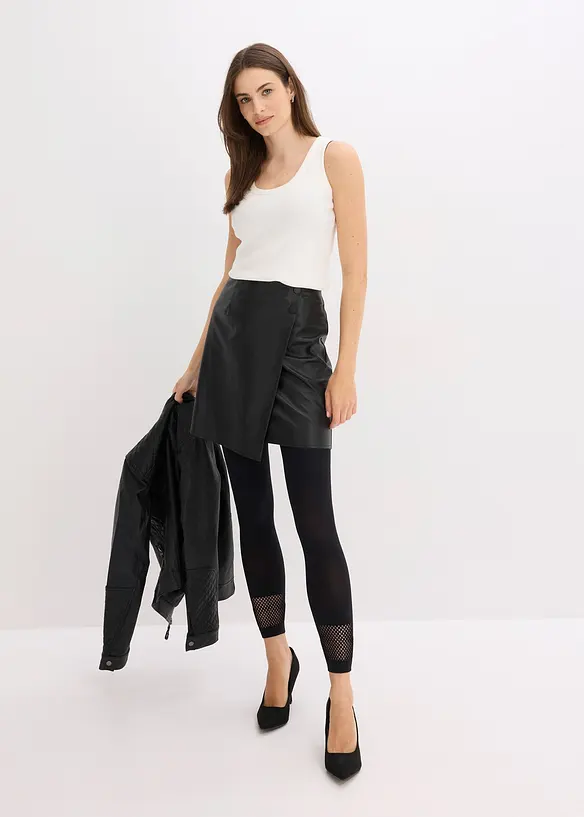 Leggings med "anti-gnisse-effekt" og komfortlinning, 80 DEN, bonprix