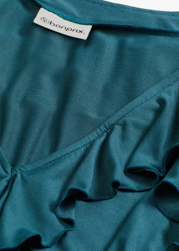 Topp med volanger av myk modalmiks, bonprix