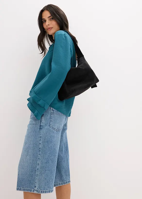 Jeansbermuda Mid Waist, Low Stretch, bonprix