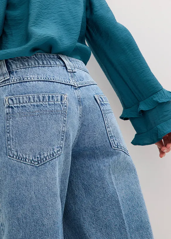 Jeansbermuda Mid Waist, Low Stretch, bonprix